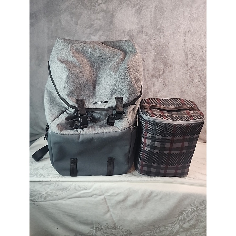 Manfrotto Camera Backpack & Padded Inserts Gray Photography Bag Travel